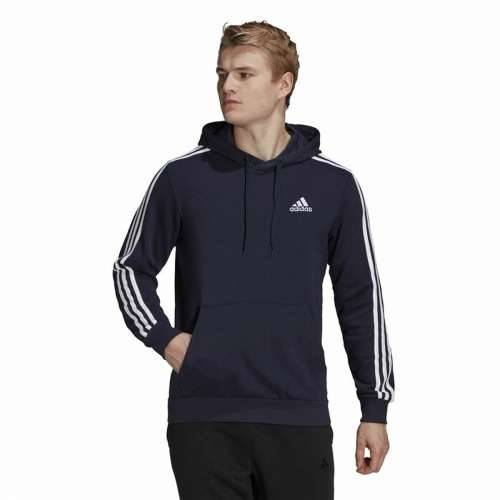 Muška Majica s Kapuljačom Adidas Essentials 3 Stripes Mornarsko plava Cijena