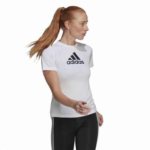 Ženska Majica Kratkih Rukava Adidas Primeblue D2M Logo Sport  Bijela Cijena