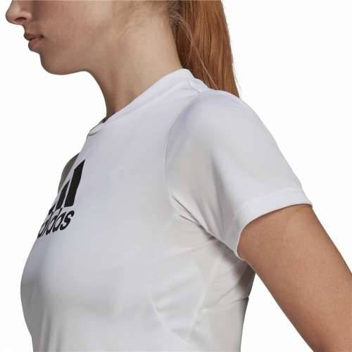 Ženska Majica Kratkih Rukava Adidas Primeblue D2M Logo Sport  Bijela Cijena