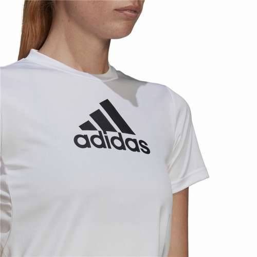 Ženska Majica Kratkih Rukava Adidas Primeblue D2M Logo Sport  Bijela Cijena