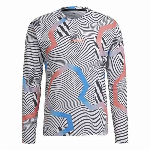 Muška Majica Dugih Rukava Adidas Terrex Primeblue Trail Bijela Cijena