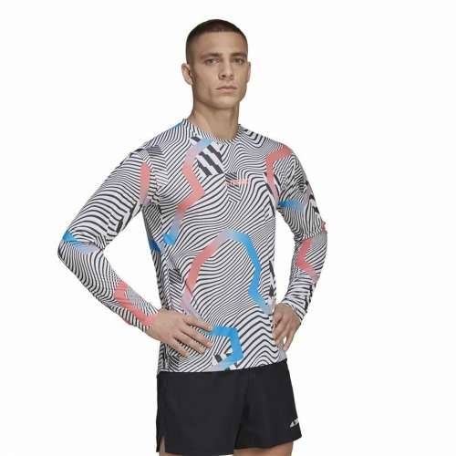 Muška Majica Dugih Rukava Adidas Terrex Primeblue Trail Bijela Cijena