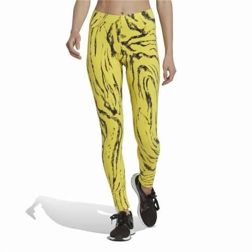 Ženske Sportske Tajice Adidas Future Icons Animal-Print Rumena Cijena
