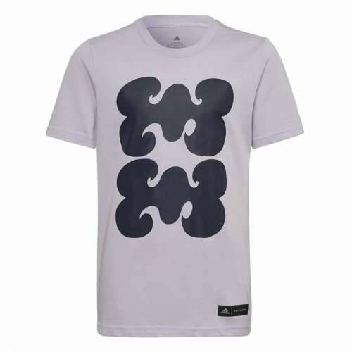 Dječje Majica Kratkih Rukava Adidas Marimekko Graphic Boja šljive Cijena