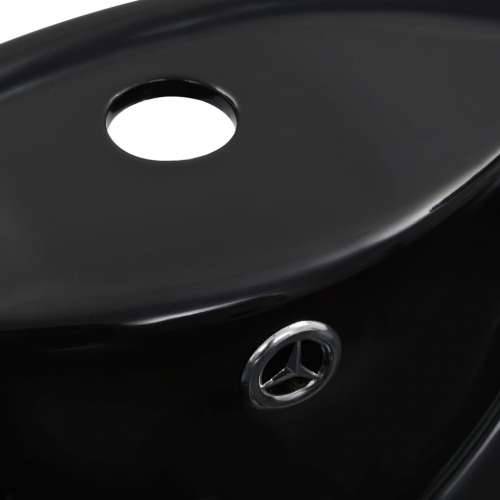 Umivaonik sa zaštitom od prelijevanja 46,5x18 cm keramički crni Cijena