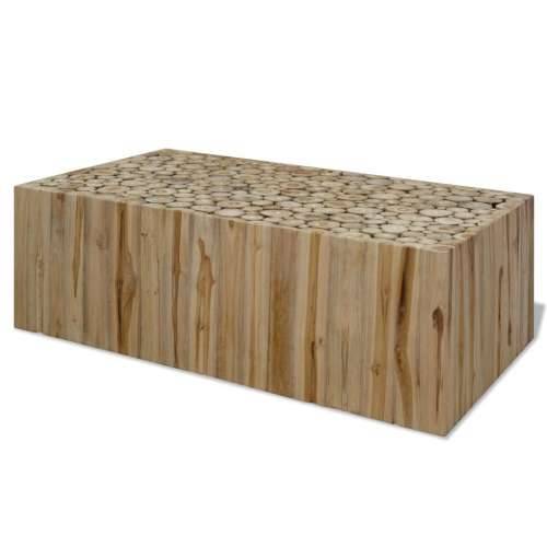 Stolić za kavu od prave tikovine 90 x 50 x 30 cm - 90 x 50 x 30 cm 1 Cijena