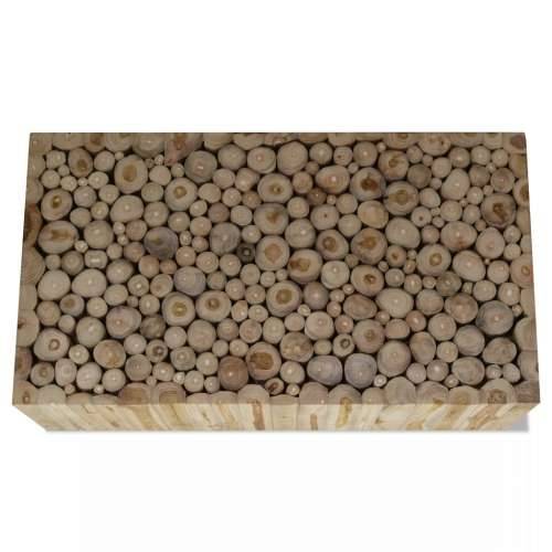 Stolić za kavu od prave tikovine 90 x 50 x 30 cm - 90 x 50 x 30 cm 1 Cijena