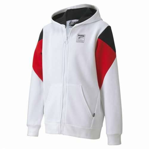 Dječja Sportska Jakna Rebel Puma Block Full-Zip Hoodie  Bijela Cijena