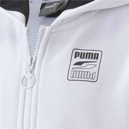 Dječja Sportska Jakna Rebel Puma Block Full-Zip Hoodie  Bijela Cijena