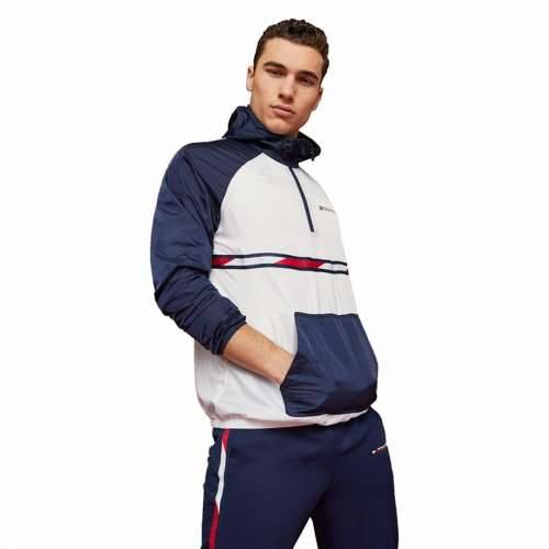 Muška Sportska Jakna Tommy Hilfiger Colour-Blocked Tamno plava Cijena