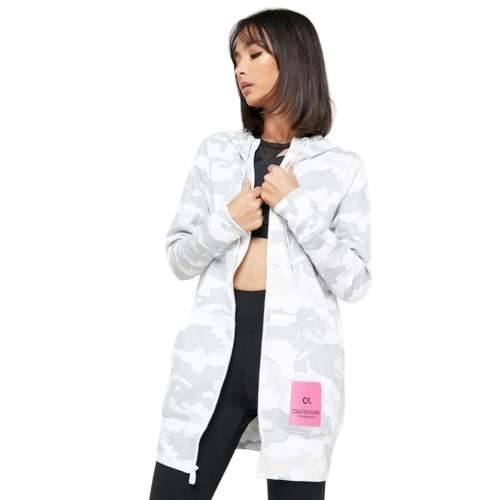 Ženska Sportska Jakna Calvin Klein Full Zip Bijela Cijena