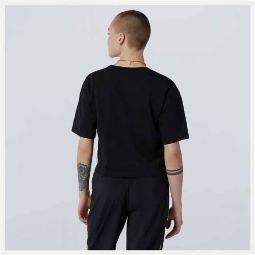 Ženska Majica Kratkih Rukava New Balance Essentials Athletic Club Boxy Crna Cijena