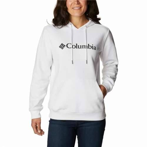 Ženska Majica s Kapuljačom Columbia Logo Bijela Cijena
