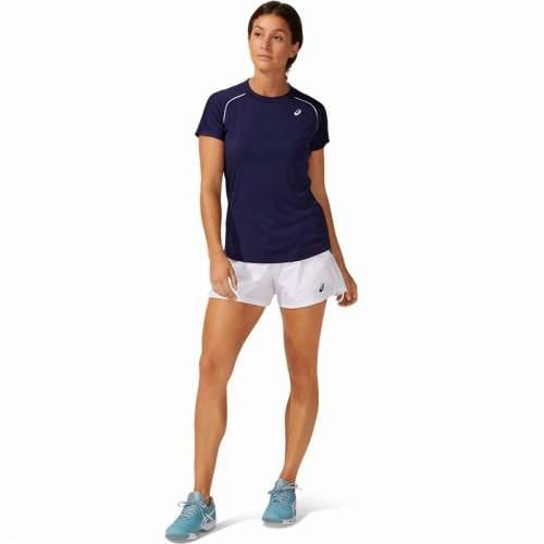 Ženska Majica Kratkih Rukava Asics Court Piping Plava Cijena