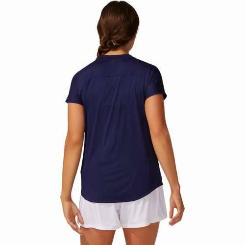 Ženska Majica Kratkih Rukava Asics Court Piping Plava Cijena