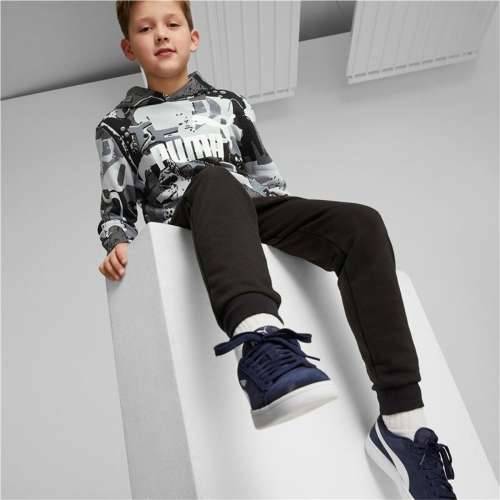 Unisex Majica s Kapuljačom Puma Essentials+ Street Art Crna Siva Cijena