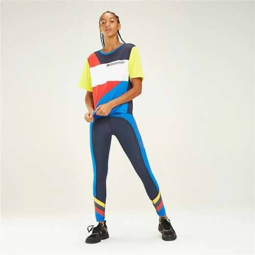 Ženska Majica Kratkih Rukava Tommy Hilfiger Colour-Blocked Plava Cijena