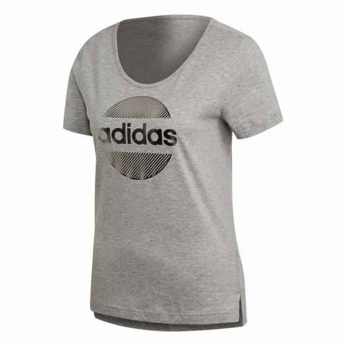 Ženska Majica Kratkih Rukava Adidas Linear Svjetlo siva Cijena
