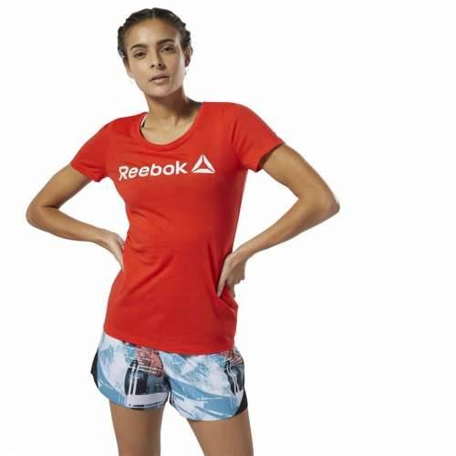Ženska Majica Kratkih Rukava Reebok Scoop Neck Crvena Cijena