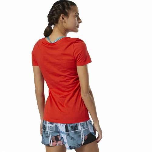 Ženska Majica Kratkih Rukava Reebok Scoop Neck Crvena Cijena