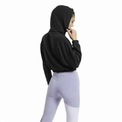 Ženska Majica s Kapuljačom Reebok Sportswear Cropped Crna Cijena