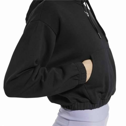 Ženska Majica s Kapuljačom Reebok Sportswear Cropped Crna Cijena