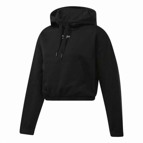 Ženska Majica s Kapuljačom Reebok Sportswear Cropped Crna Cijena