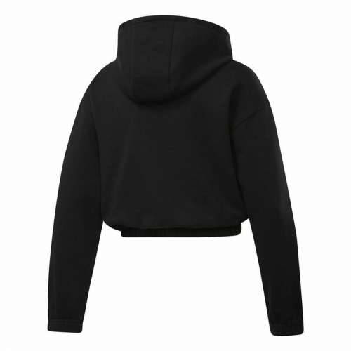 Ženska Majica s Kapuljačom Reebok Sportswear Cropped Crna Cijena