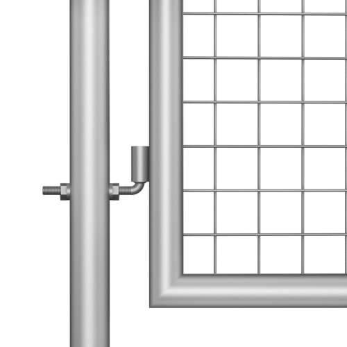 Vrtna vrata od pocinčanog čelika 306 x 125 cm srebrna - 306 x125 cm Cijena