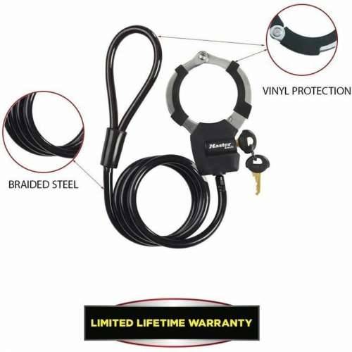 Kabel s lokotom Master Lock Crna Cijena