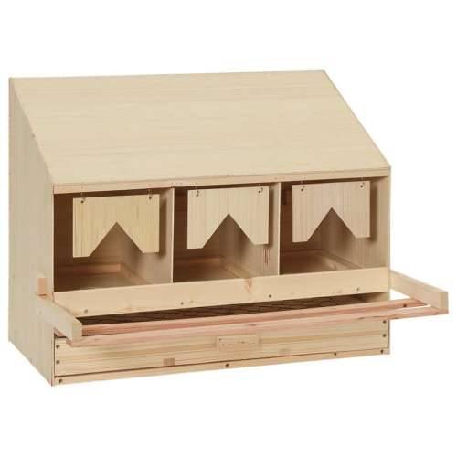 Gnijezdo za nesilice s 3 odjeljka 72x33x54 cm masivna borovina - 72 x 33 x 54 cm Cijena