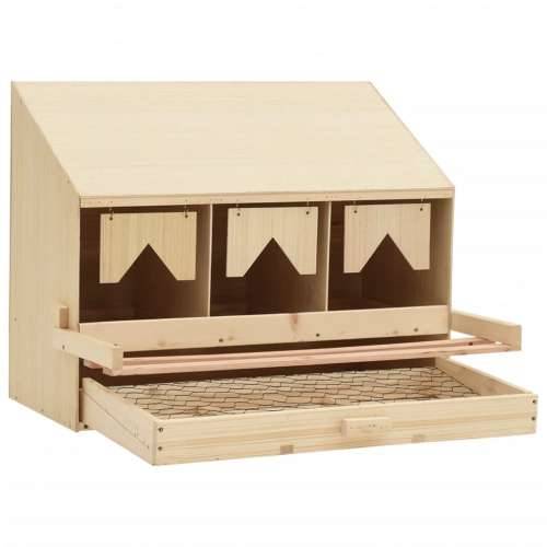 Gnijezdo za nesilice s 3 odjeljka 72x33x54 cm masivna borovina - 72 x 33 x 54 cm Cijena