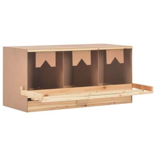 Gnijezdo za kokoši s 3 odjeljka 96x40x45 cm masivna borovina - 96 x 40 x 45 cm Cijena