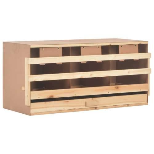 Gnijezdo za kokoši s 3 odjeljka 96x40x45 cm masivna borovina - 96 x 40 x 45 cm Cijena