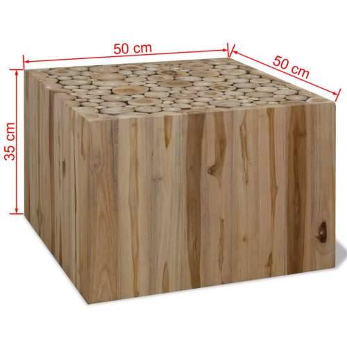Stolić za kavu od prave tikovine 50 x 50 x 35 cm 50 x 50 x 35 cm 1 Cijena