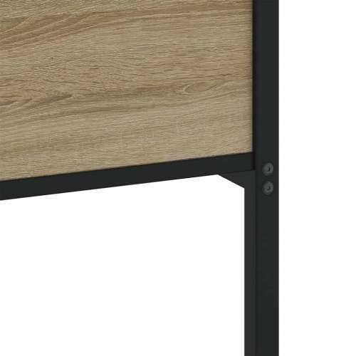 Metalni okvir kreveta bez madraca boja hrasta sonome 200x200 cm - sonoma hrast 200 x 200 cm s uzglavljem i visokim podnožjem Cijena