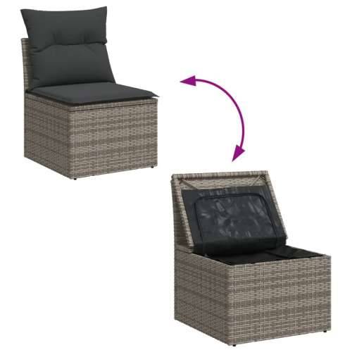 Vrtna garnitura - 7-dijelni set vrtnih sofa sivi od poliratana - siva i tamnosiva 3x kutna + stol + 3x srednja 1 Cijena