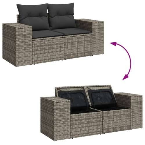 Vrtna garnitura - 7-dijelni set vrtnih sofa sivi od poliratana - siva i tamnosiva 3x kutna + stol + 3x srednja 1 Cijena