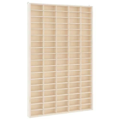 Drvena kolekcionarska vitrina s 90 odjeljaka 50,5x4,5x79 cm - 50.5 x 4.5 x 79 cm 1 Cijena