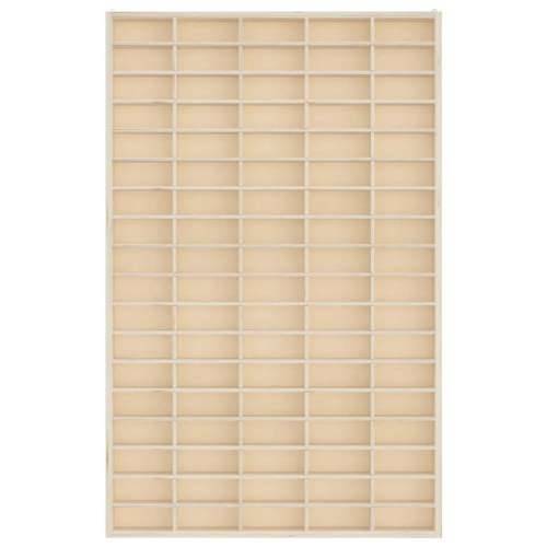 Drvena kolekcionarska vitrina s 90 odjeljaka 50,5x4,5x79 cm - 50.5 x 4.5 x 79 cm 1 Cijena