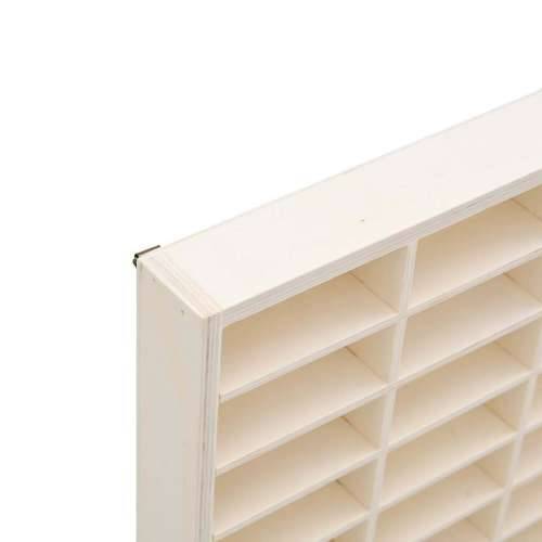 Drvena kolekcionarska vitrina s 90 odjeljaka 50,5x4,5x79 cm - 50.5 x 4.5 x 79 cm 1 Cijena