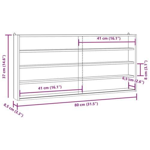 Drvena kolekcionarska vitrina s vratima 80x8,5x37 cm - 80 x 8.5 x 37 cm 1 Cijena