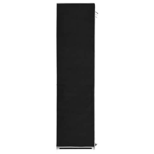 282453 Wardrobe with Compartments and Rods Black 150x45x175 cm Fabric Cijena