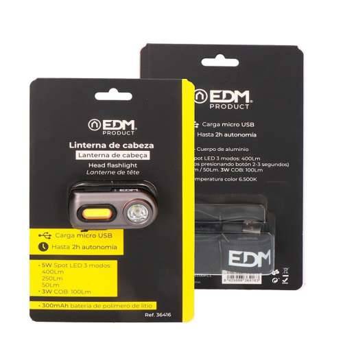 LED Svjetiljka za Glavu EDM 36416 Crna 5 W Cijena