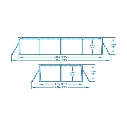 Bazen Uklonjivo Bestway 56405cb (400 x 211 x 81 cm) Cijena