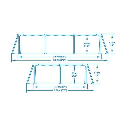 Bazen Uklonjivo Bestway Steel Pro 56403b (259 x 170 x 61 cm) Cijena
