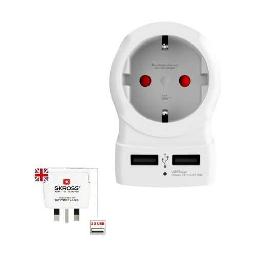 Adapter struje Skross 1500280 USB x 2 europski Ujedinjeno Kraljevstvo Cijena