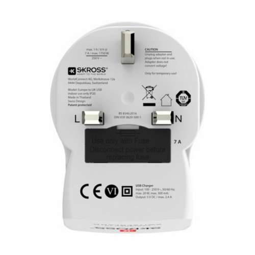 Adapter struje Skross 1500280 USB x 2 europski Ujedinjeno Kraljevstvo Cijena
