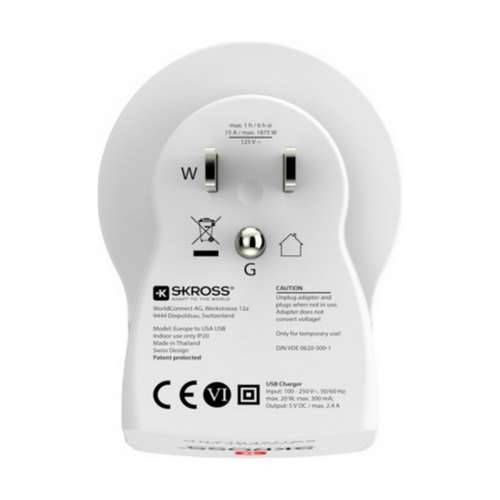 Adapter struje Skross 1500281 USB x 2 europski SAD Cijena