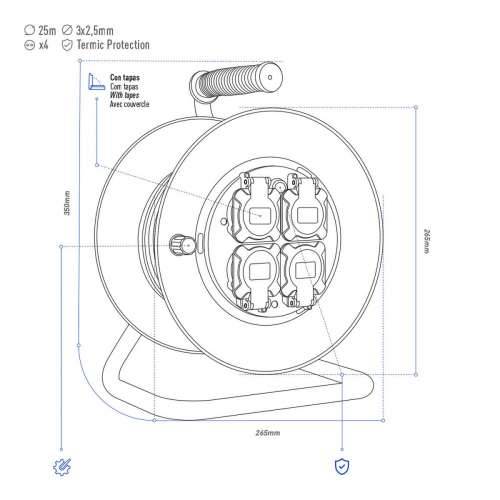 Produžni Kabel EDM 20135 Crna Cijena